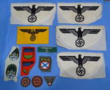 Veteran Estate, WWII Nazi German Insignia, Patch, Armband Lot