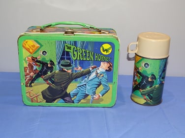 Vintage Lunch Box with Thermos, 1967 The Green Hornet, Bruce Lee as Kato