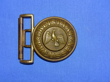 WWI - WWII German Belt Buckle, Prussian State Police Officer