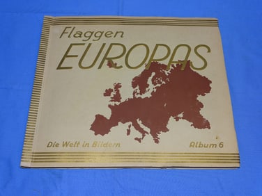 Pre-WWII German Cigarette Card Album Complete, Flaggen Europas, European Flags