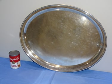 Massive WWII German Adolf Hitler AH Formal Silver Service Platter, Wellner "75" w/ Provenance