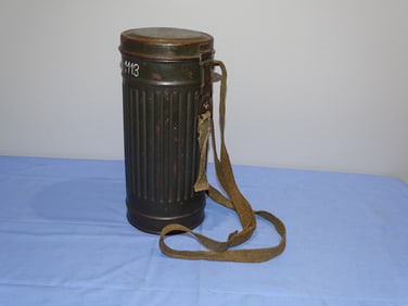 WWII German Gas Mask Canister, Named to SS Rottf Heinz Gohthe