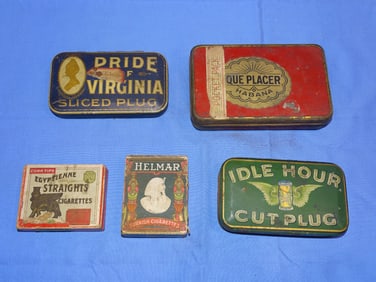 Old Cigarette Tobacco Pocket Tin & Box Lot