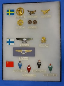 Airborne Paratrooper Wings, Patch Insignia Lot, SWEDEN, FINLAND, CHINA
