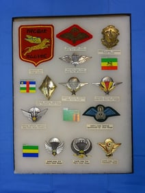 Airborne Paratrooper Wings, Patch Insignia Lot, ETHIOPIA, AFRICA, ZAMBIA, GABON