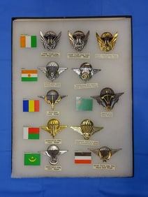 Airborne Paratrooper Wings, Patch Insignia Lot, IVORY COAST, NIGER, CHAD, VOLTA, BENIN
