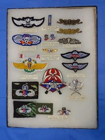Airborne Paratrooper Wings, Patch Insignia Lot, NATIONALIST CHINA