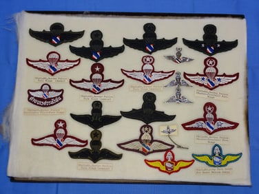 Airborne Paratrooper Wings, Patch Insignia Lot, THAILAND THAI