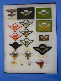 Airborne Paratrooper Wings, Patch Insignia Lot, LAOS