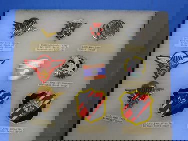 Airborne Paratrooper Wings, Patch Insignia Lot, LAOS