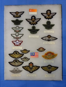Airborne Paratrooper Wings, Patch Insignia Lot, SINGAPORE, MALAYSIA