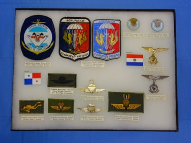 Airborne Paratrooper Wings, Patch Insignia Lot, ARGENTINA, PANAMA, PARAGUAY