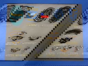 Airborne Paratrooper Wings, Patch Insignia Lot, CHILE