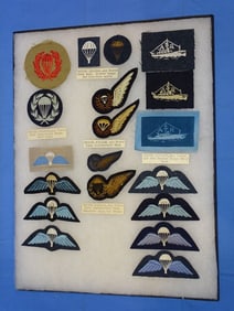 Airborne Paratrooper Wings, Patch Insignia Lot, UNITED KINGDOM