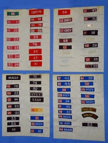 Vietnam War ARVN Vietnamese Ranger Bn Shoulder Tab, Patch, Insignia Lot