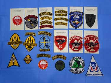 Vietnam War Patch, Tab, Insignia Lot, Airborne, Special Forces, Rangers, PHILIPPINES