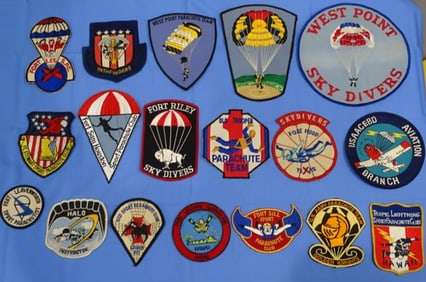 Free Fall, HALO, Skydiver, Military Jump Team Jacket Patch Lot