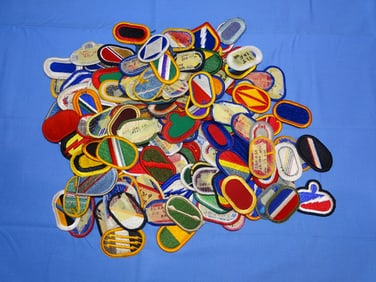 Multi - Conflict Airborne Paratrooper Wing Background Oval Patch Lot, 150+