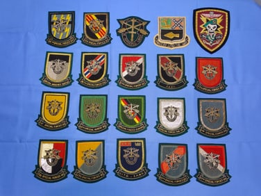 Vietnam War Veteran Reunion Blazer Pocket Patch Lot, Bullion Special Forces, MACVSOG