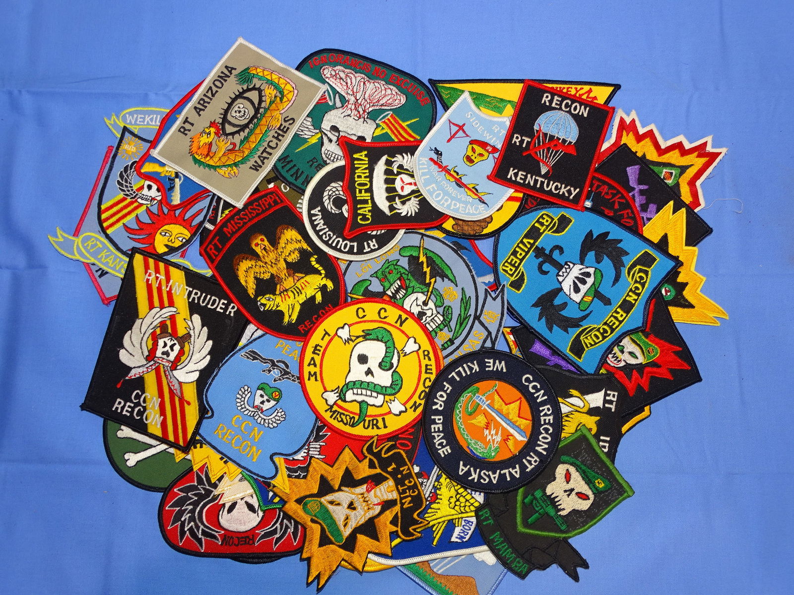 Vietnam War CCN Recon Team, MACVSOG Patch Lot, ALL REPRO's (1 of 6)