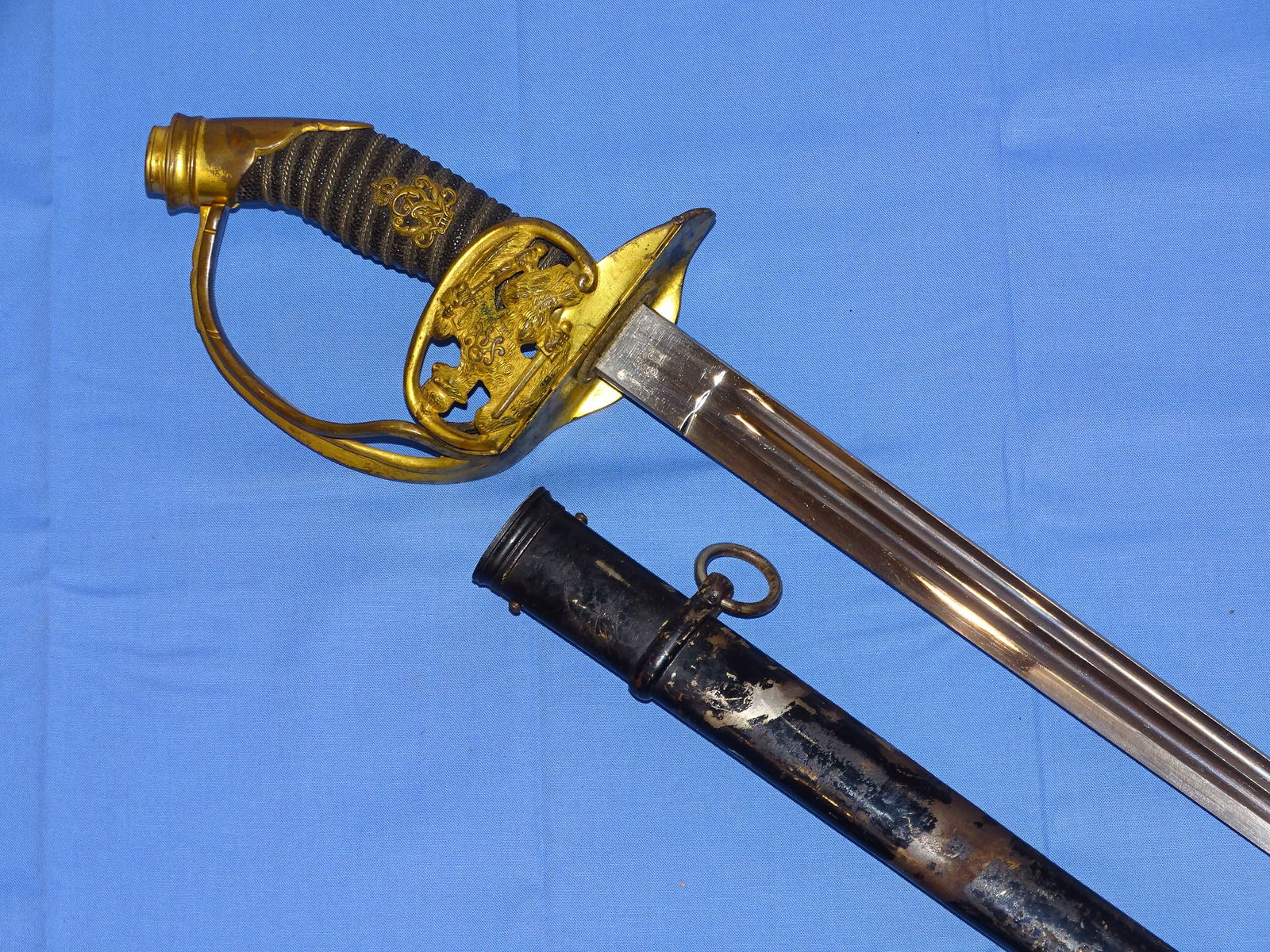 Minty WWI Era German Dress Sword, Folding Guard, WK&Co (1 of 12)