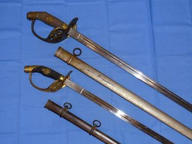 WWI Era Imperial German Dress Sword Pair w/ Eagle Guards