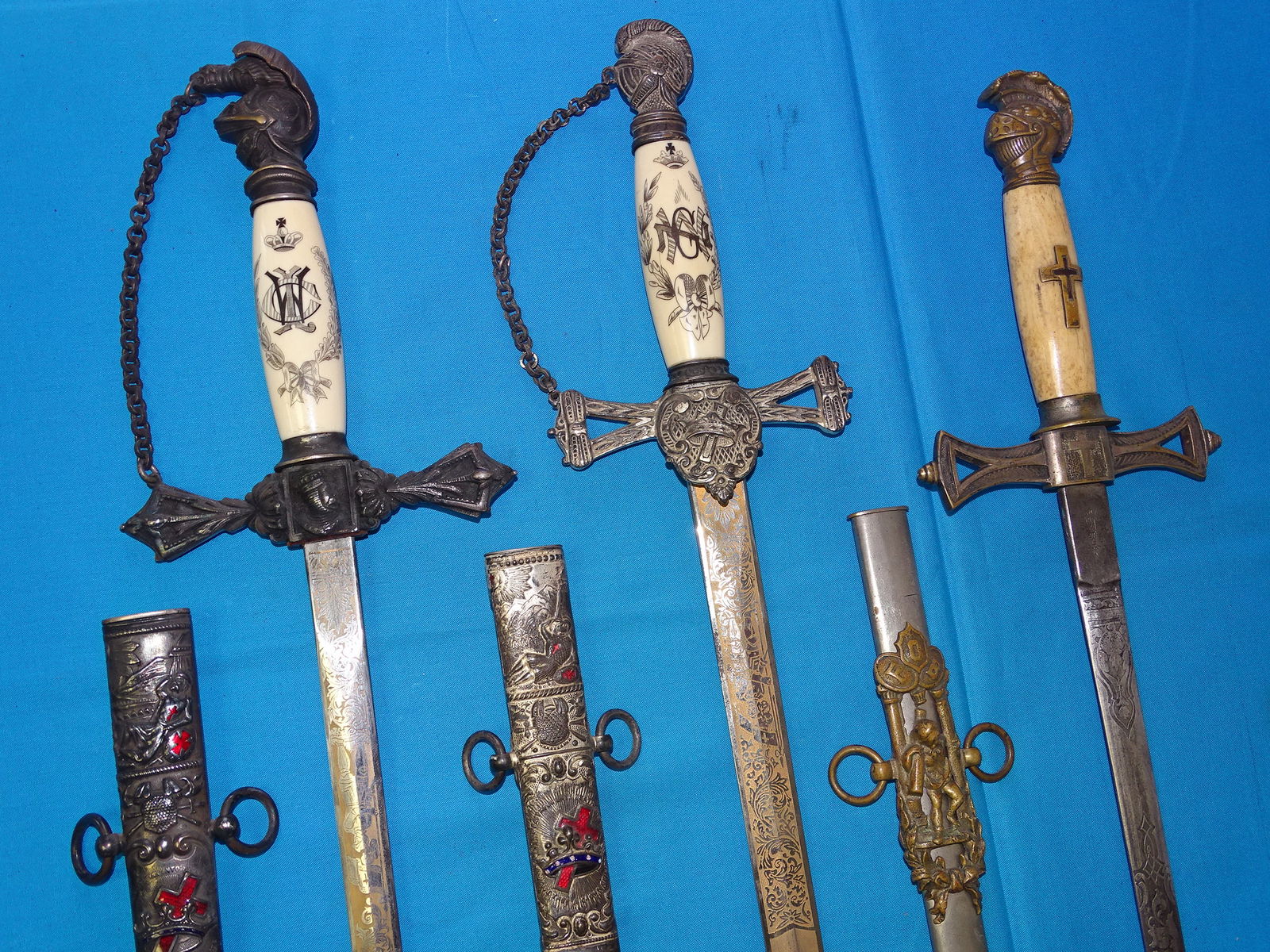Nice Fraternal, Masonic IOOF Odd Fellows Knight Templar Sword Lot of 3 (1 of 16)