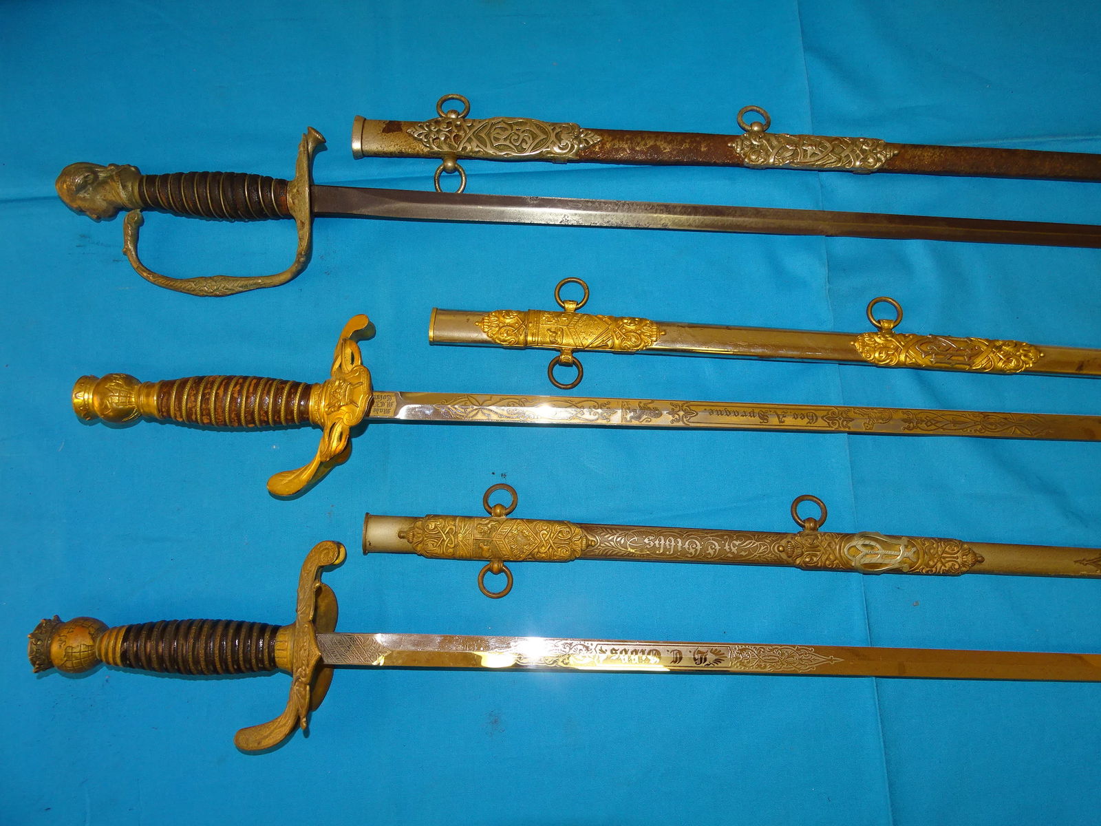 Nice Fraternal, Masonic IOOF Odd Fellows Knight Templar Sword Lot of 3 (1 of 4)