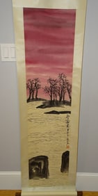 Chinese Scroll Painting on Paper, Landscape, QI BAISHI