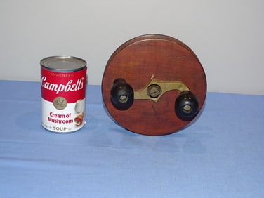 Antique Large 6" Mahogany Fishing Reel
