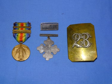Indian Wars - WWI Era Military Medal, Corps Badge, Belt Plate Lot