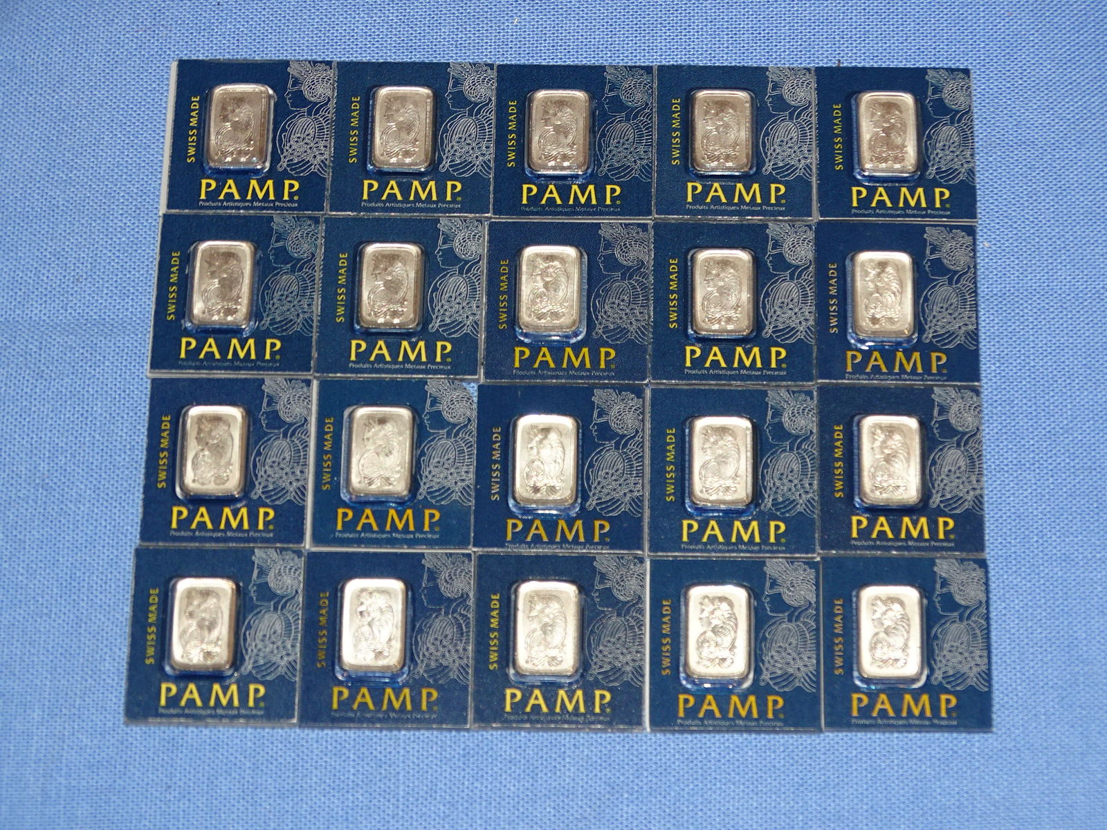 PAMP Suisse 1 gram Platinum Bullion Mini Bar Lot of 20 (1 of 4)