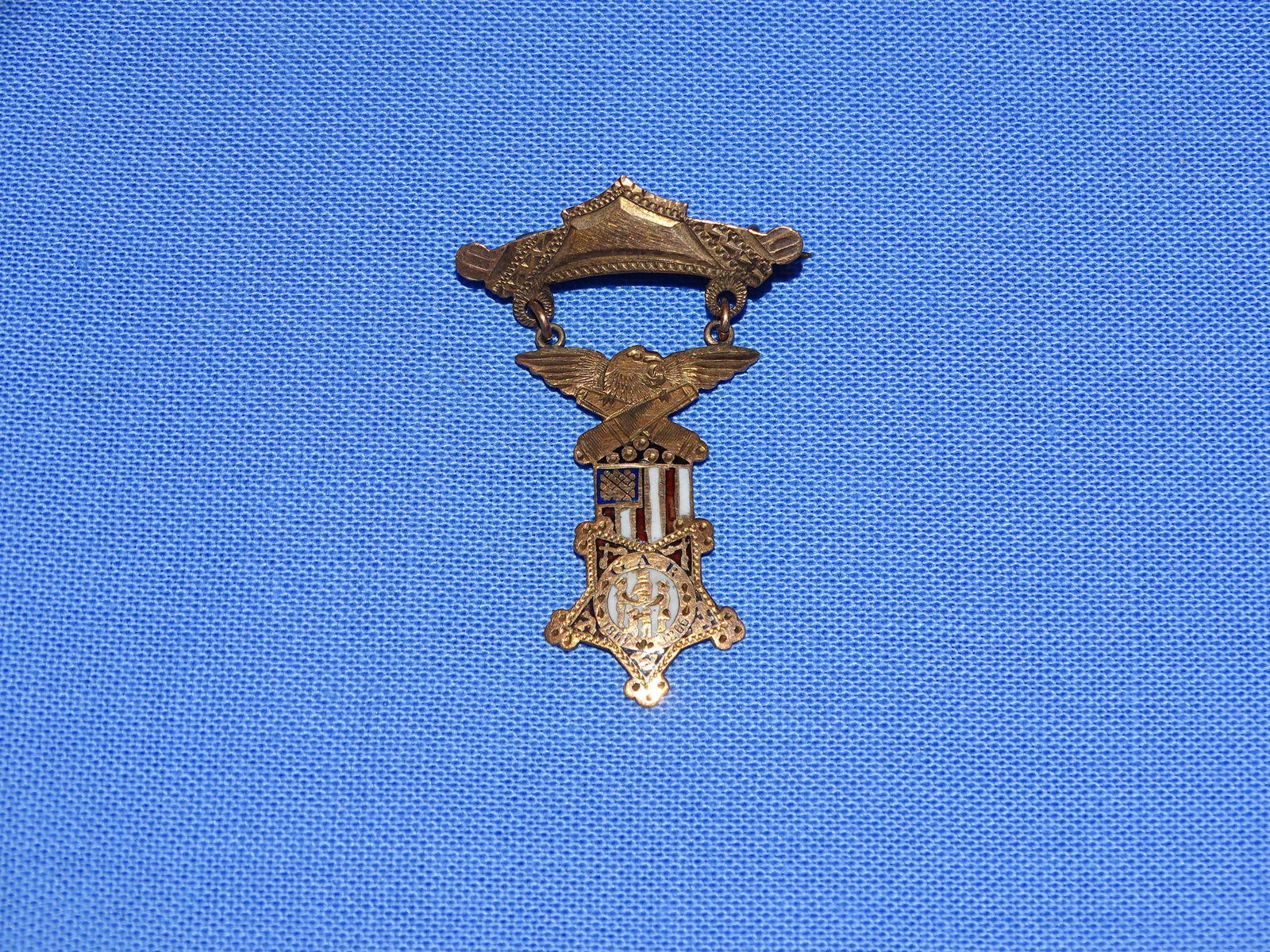 Civil War Veteran GAR Miniature Medal, Jeweler Made, Gold / Rolled Gold ? (1 of 7)