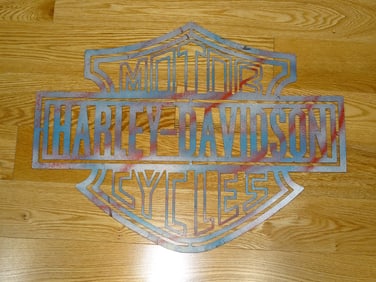 Steel HARLEY - DAVIDSON MotorCycles Logo Sign, 18"x24"