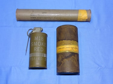 Vietnam War Era Smoke Grenade / Signal Flare Pair