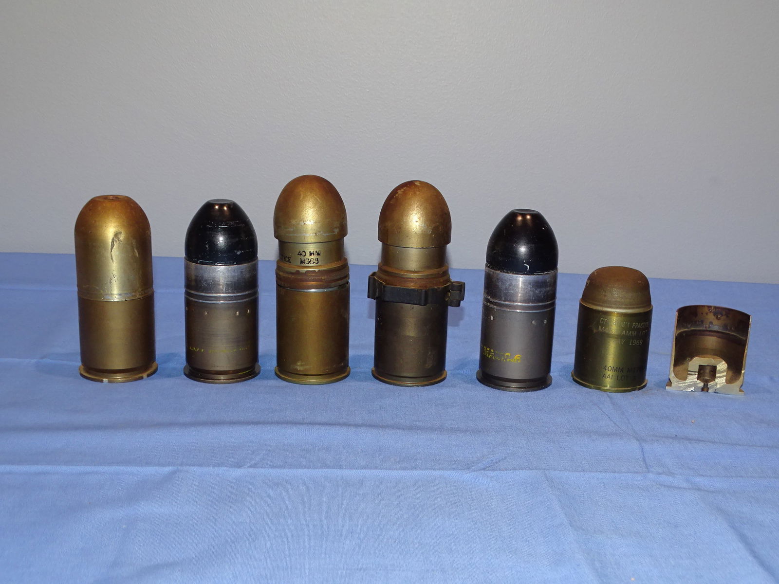 Inert / Dewat Ordnance, Vietnam War Era 40mm Grenade Lot (1 of 7)