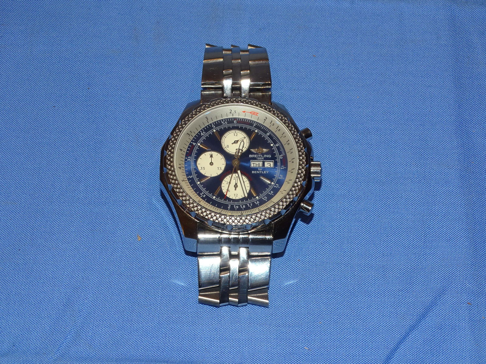 Faux Breitling Bentley Special Edition Chronometer, Stainless Steel Men's Watch (1 of 11)