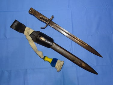 WWI German ERSATZ Bayonet w/ Frog & Knot