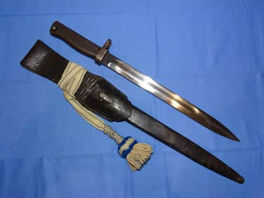 WWI German ERSATZ Bayonet w/ Frog & Knot