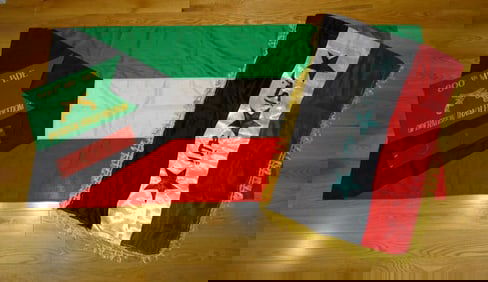 Desert Storm Gulf War GI Souvenir Flag Lot, Kuwaiti, Iraqi, POW