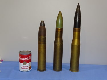 Inert / Dewat Ordnance, WWII - Vietnam War Era 37mm & 40mm Artillery Shell Lot