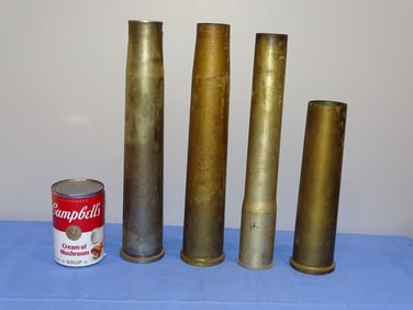 Inert / Dewat Ordnance, WWII - Vietnam War Era 37mm & 40mm Artillery Shell Lot