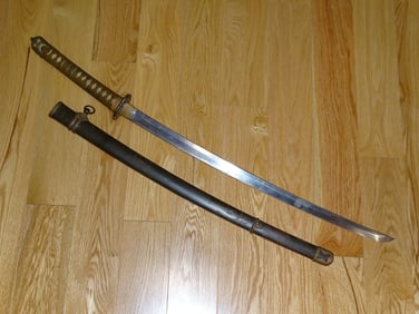 WWII Japanese IJA Army Officer's Shin-Gunto Sword, Signed & Dated