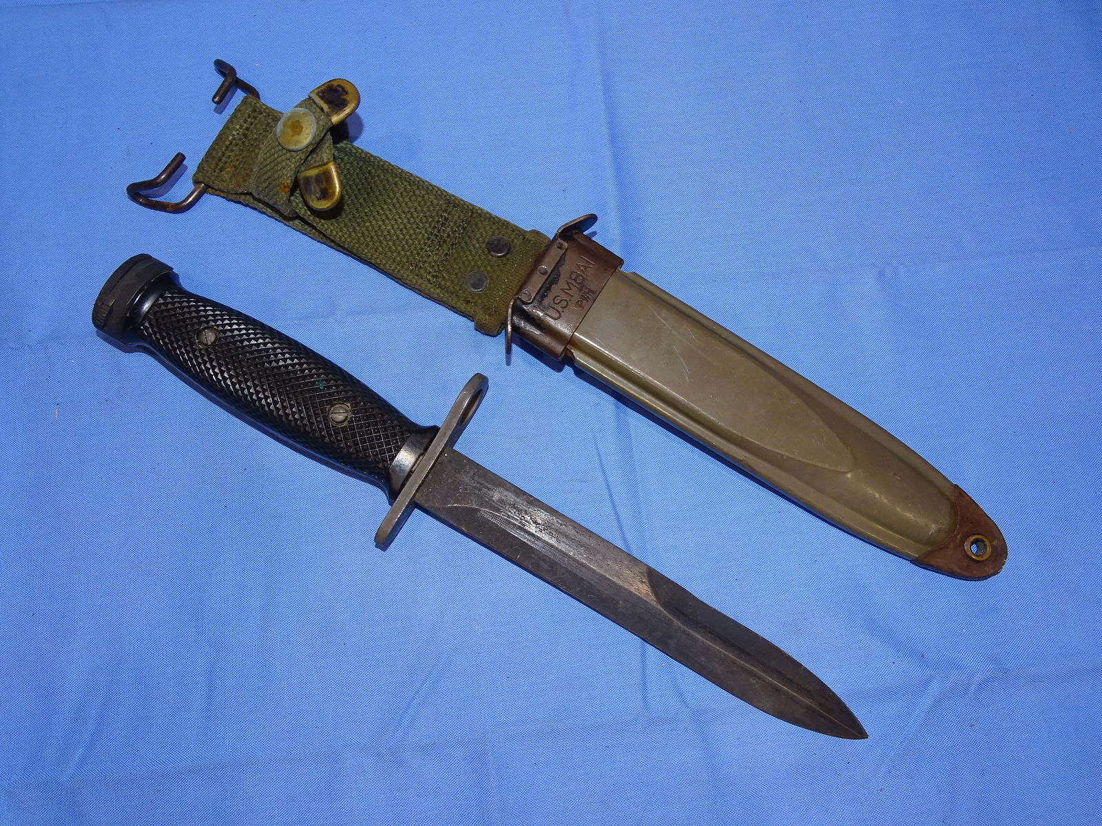 Korean War Era M4 M-4 Bayonet BREN-DAN: NICE MINTY KOREAN - VIETNAM WAR ERA M4 BAYONET.