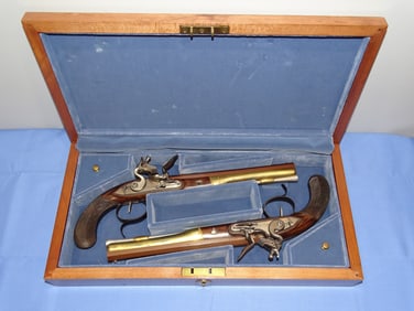 Cased U.S. Historical Society Commemorative Hamilton & Burr Dueling Pistols