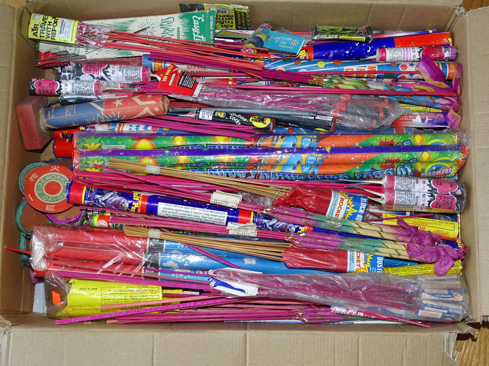 Vintage Fireworks Bottle Rockets, Etc. Lot (1 of 6)