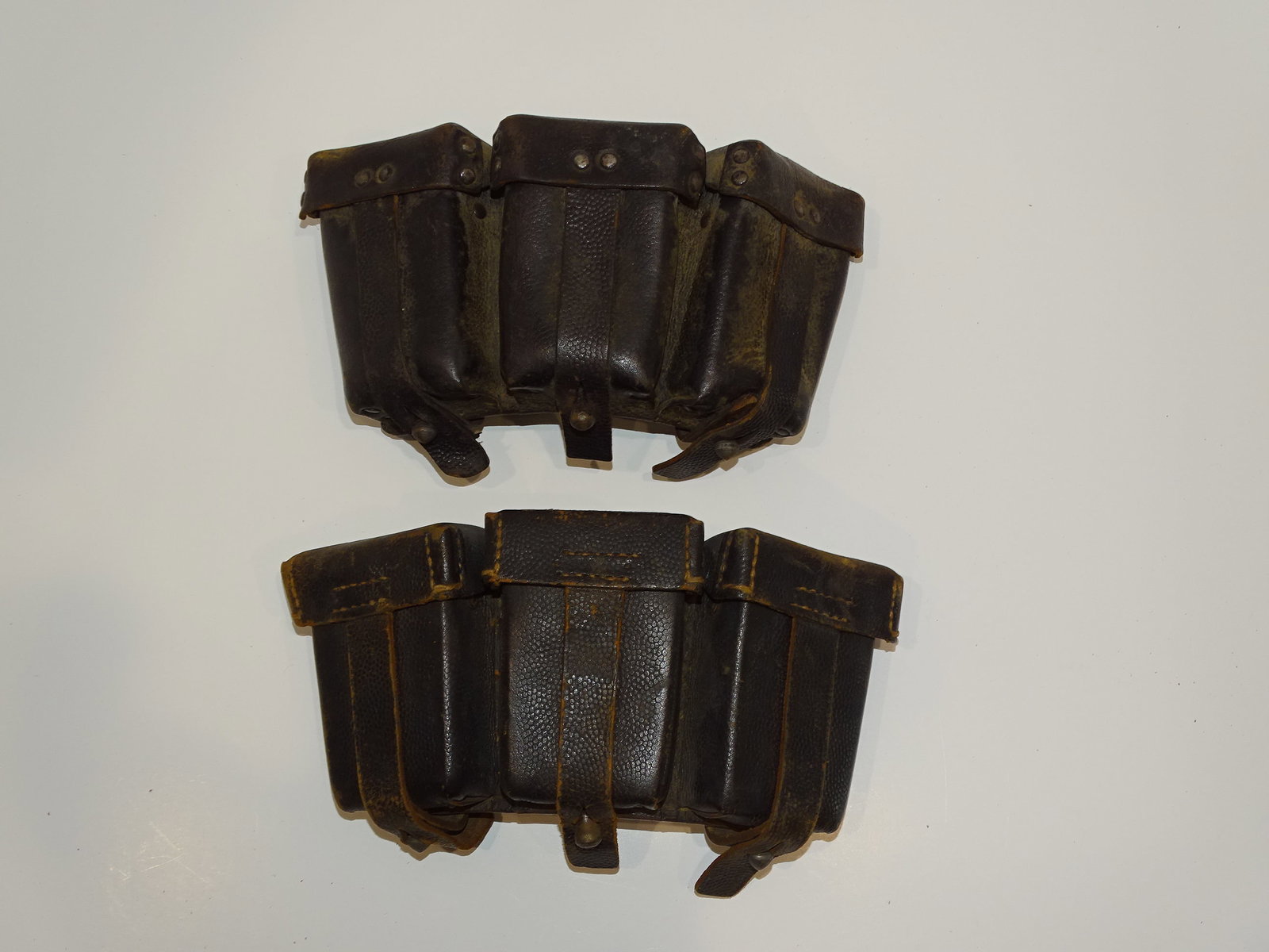 WWII German K98 Rifle Ammo Pouches, 3 Pocket (1 of 7)