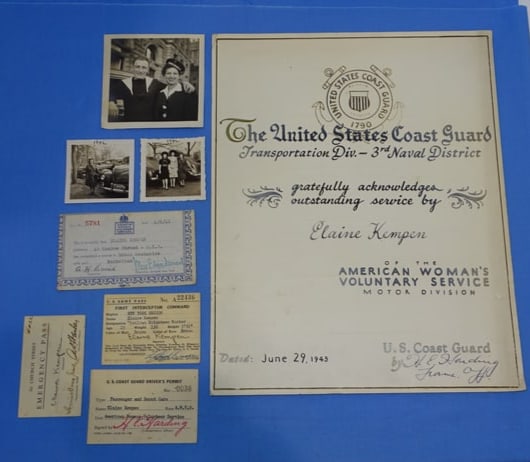 WWII Named USCG American Womens Volunteer Service Grouping (1 of 8)