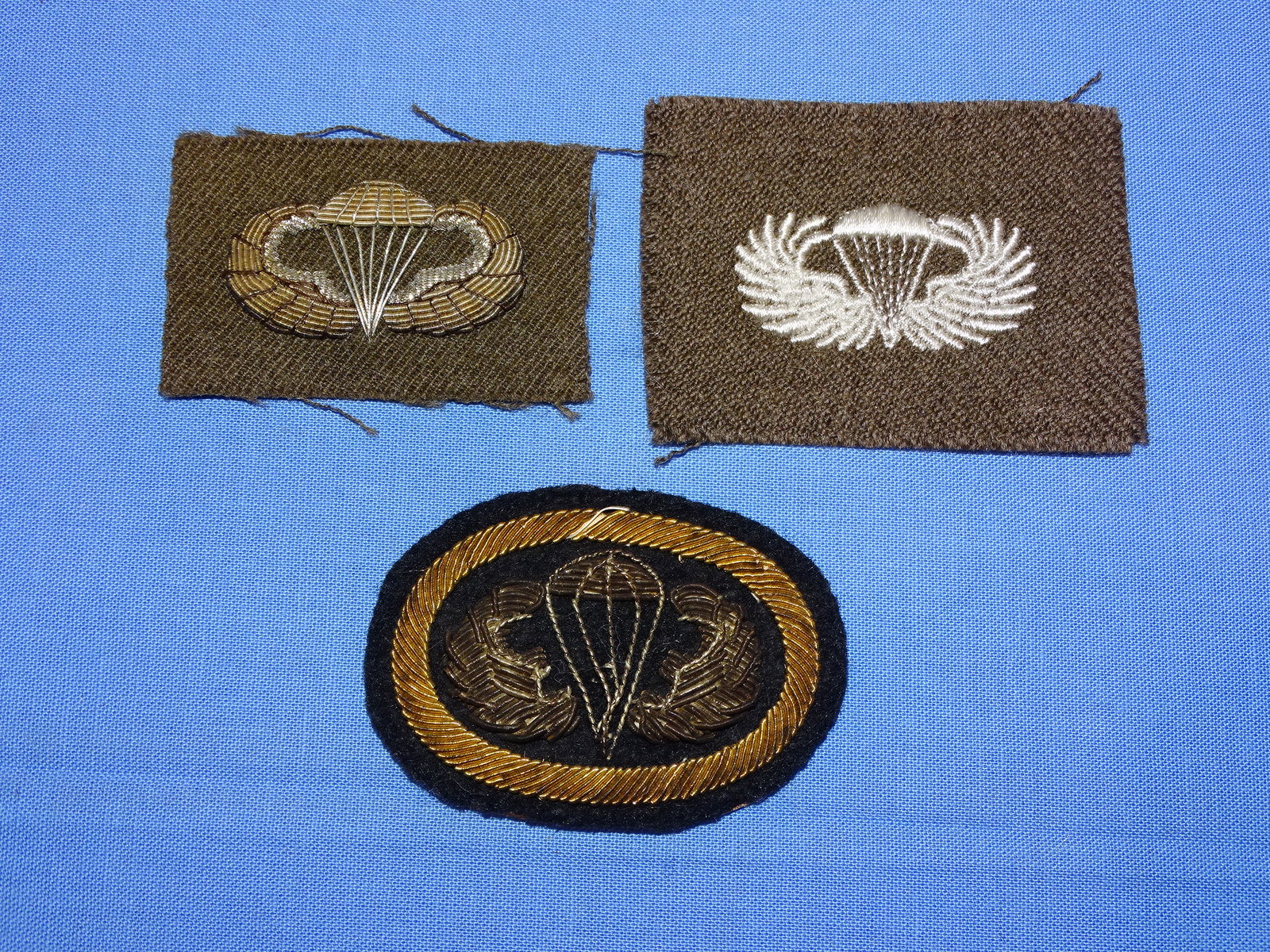 WWII Airborne Paratrooper Theater Made Jump Wings Lot (1 of 8)
