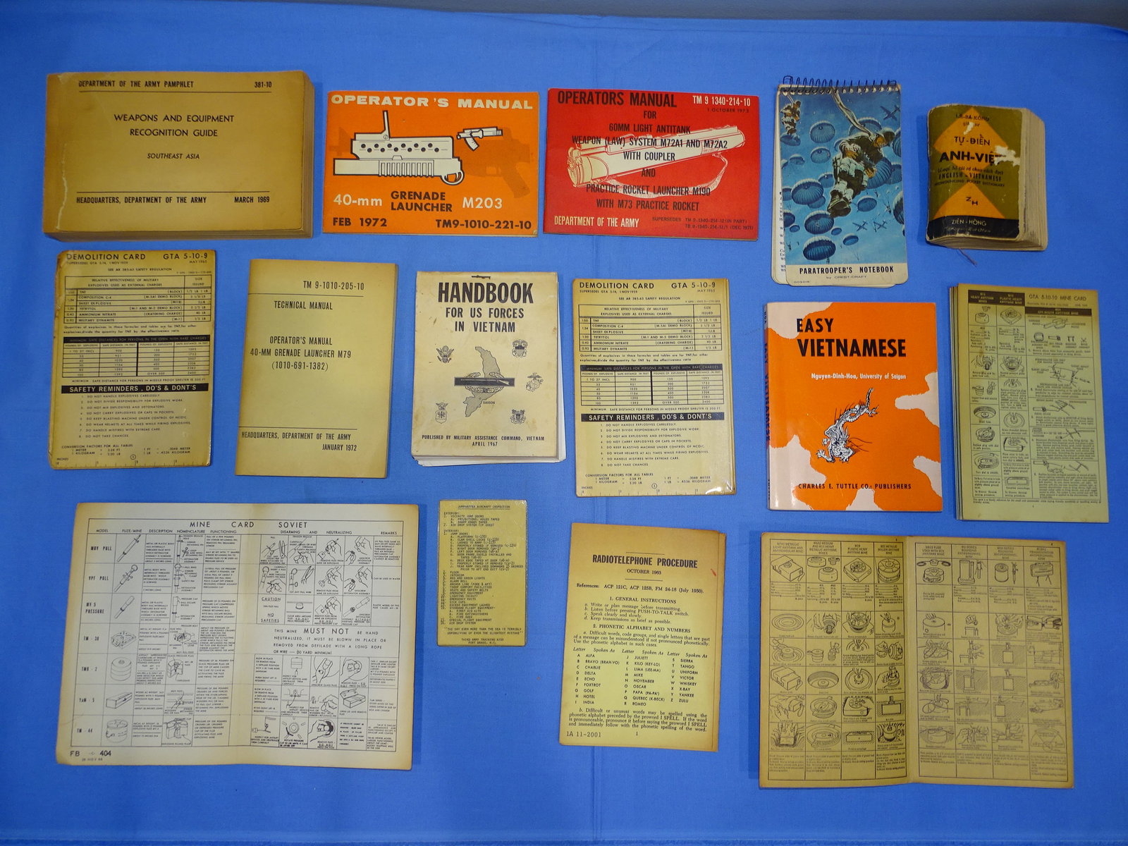 Vietnam War Era Field Manual Tech Guide Booklet Lot (1 of 5)